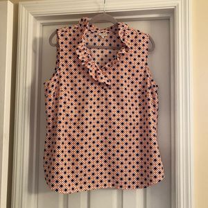 SOLD Orange and Blue Talbot’s Blouse